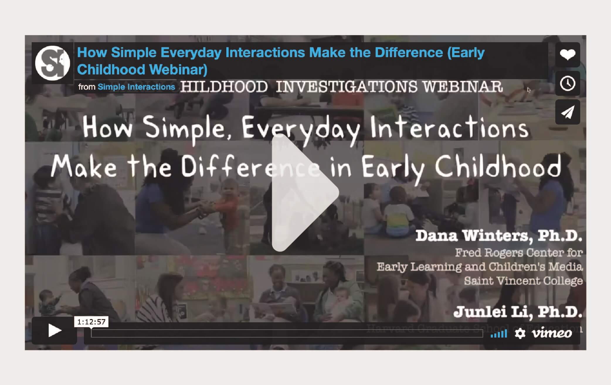 The Difference We Make: The Importance of Simple, Everyday Interactions in Early Childhood
